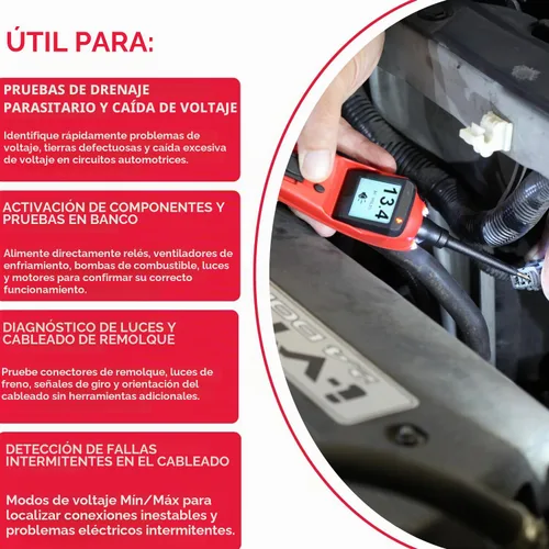 Vista 3 de Power Probe PP3EZCARBAS Probador de Circuito con Modo de Aprendizaje y Diagnóstico para Fácil Prueba Eléctrica Automotriz y de Componentes