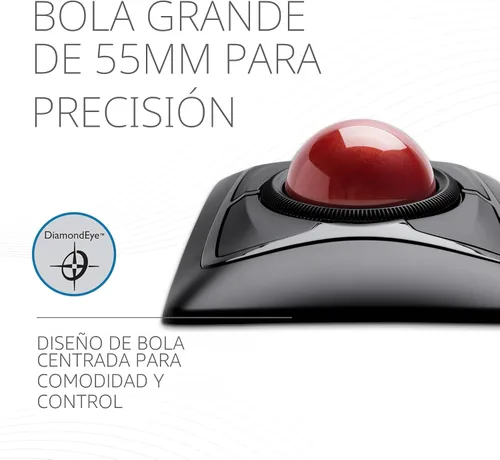 Vista 8 de Kensington Expert Wireless Trackball Mouse (K72359WW) Negro, 3.5" x 6.1" x 8