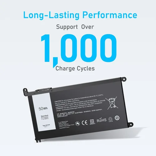 Vista 5 de Batería WDX0R mejorada de 50 Wh para Dell Inspiron 15 5570 5567 7579 5565