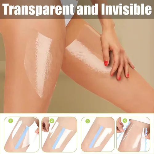 Vista 4 de Adhesivos invisibles para el interior del muslo, almohadillas antifricción para la prevención de los muslos, cintas de muslo, parches transparentes