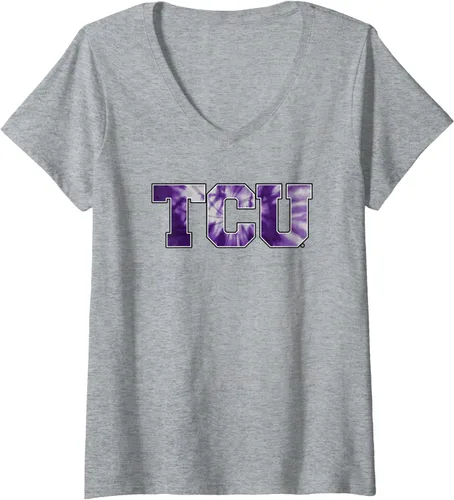 Vista 4 de TCU - Camiseta con cuello en V para mujer, Negro