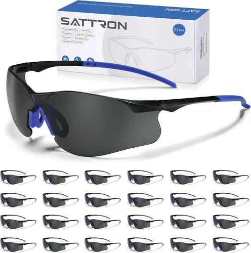 Vista 13 de Gafas de seguridad transparentes, paquete de 3, gafas protectoras con protección UV ANSI Z87.1, gafas de seguridad resistentes a arañazos e