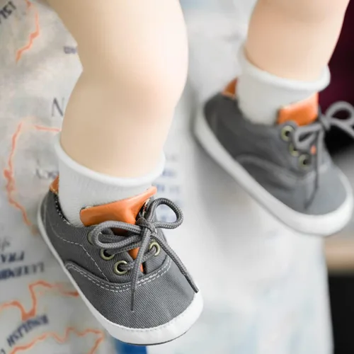 Vista 3 de Morbido - Tenis de lona para bebés y niños pequeños, antideslizantes, para recién nacidos, para recién nacidos, para recién nacidos de 0 a 18 meses