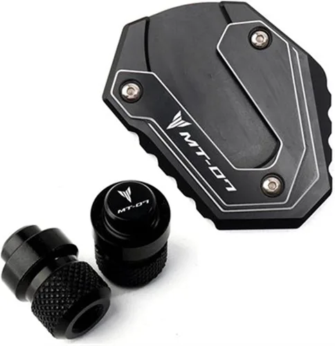 Vista 17 de Soporte lateral para motocicleta, ampliación, tapones de aire para válvula de neumático para Yamaha FZ07 FZ 07 MT07 MT 07 MT-07 MT-07 2014 2023 Rojo