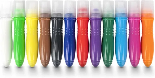 Vista 6 de 12 pinceles de pintura exprimibles de colores clásicos para niños, pincel de pintura de témpera, varios colores divertidos para niños pequeños