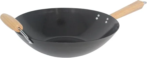 Vista 10 de IMUSA Wok antiadherente de acero al carbono de 9.5 pulgadas con mango de Negro
