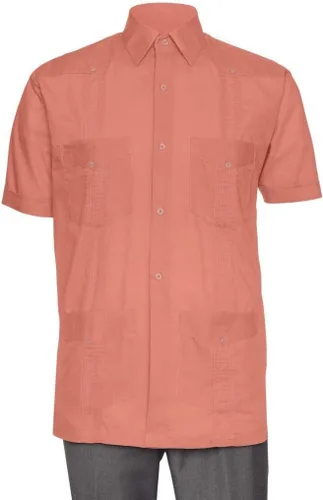 Vista 8 de Camisa Guayabera de manga corta - para hombre con aspecto de lino cubano