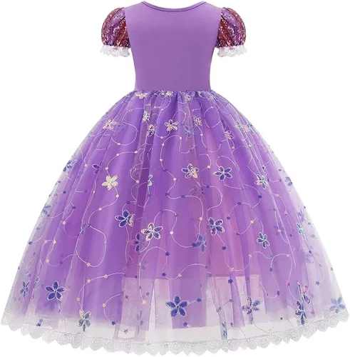 Vista 32 de Vestido de cumpleaños de princesa Sofía para niñas, disfraz de Halloween, concurso de Navidad, fiesta de noche, baile