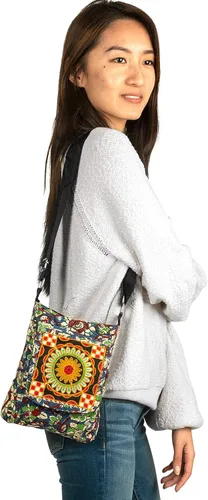 Vista 4 de Bolso de mensajero pequeño bolso de viaje Satchel Monedero diario Crossbody Hobo Hombro Casual Floral acolchado