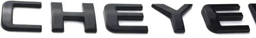 Vista 2 de Aimoll 1 placa de identificación de emblema Cheyenne para puerta o portón trasero para Silverado 07-18 (negro)
