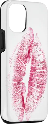 Vista 3 de Carcasa rosa para iPhone 15 Kiss Lips Love