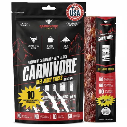 Vista 8 de Carnívoro electrolitos carne seca de res, 4 onzas