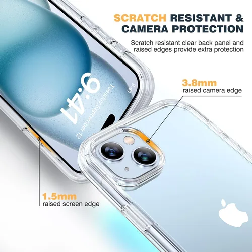 Vista 512 de DIACLARA - Funda transparente compatible con iPhone XR 6.1 pulgadas 2018