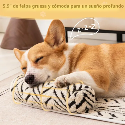Vista 3 de Alfombrillas calmantes para cama para perros con soporte para el cuello y Negro