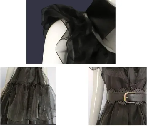 Vista 6 de Beita Addams - Disfraz de Addams, vestido de fiesta de Halloween para niños y adultos