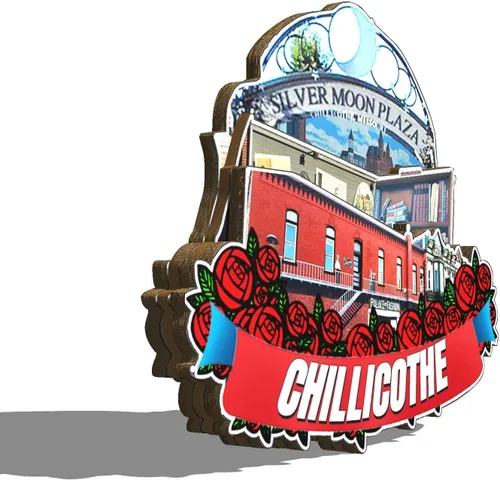 Vista 2 de Chillicothe Missouri USA - Imán de madera para nevera, monumentos 3D, recuerdos coleccionables, decoración hecha a mano