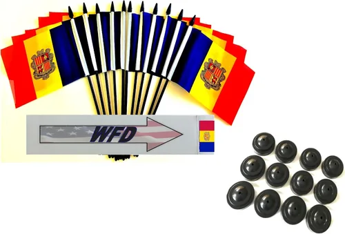 Vista 73 de Paquete de 12 banderas de escritorio de oficina en miniatura de poliéster Afganistán de 4 x 6 pulgadas y pequeñas banderas de mesa, 1 docena de mini