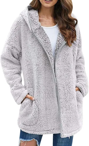 Vista 2 de Ropa de otoño para mujer, con solapa frontal abierta, para salir de noche