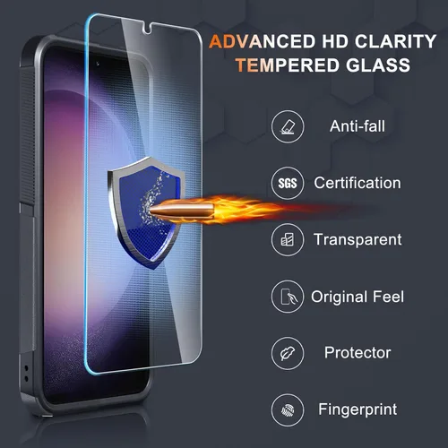 Vista 5 de Funda para Samsung Galaxy S24 FE, Cuerpo Completo Resistente de Servicio Pesado Robusta a Prueba de Golpes Funda Protectora para Teléfono con Correa