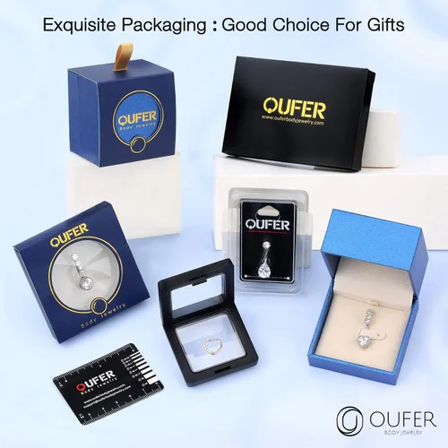 Vista 7 de OUFER Piercings falsos para pezón, anillos sin pezón, barras ajustables para pezón, joyería de pezón para mujeres y hombres, Metal