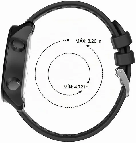 Vista 5 de ISABAKE - Correa de reloj de 0.787 in para Garmin Forerunner 245 645/Vivoactive 3/Venu Sq Negro