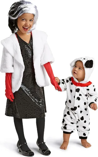 Vista 3 de Disney Disfraz de Cruella De Vil para niños, 101 dálmatas