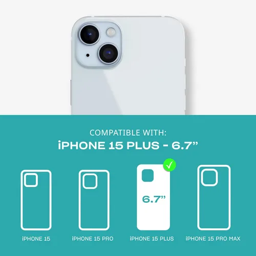 Vista 2 de Tech21 Evo Crystal - Funda de protección contra impactos compatible con MagSafe para iPhone 15 Plus, color azul