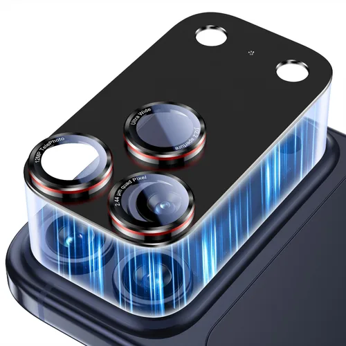Vista 10 de Uyiton Paquete de 3 protectores de meseta de cámara para iPhone 18/17