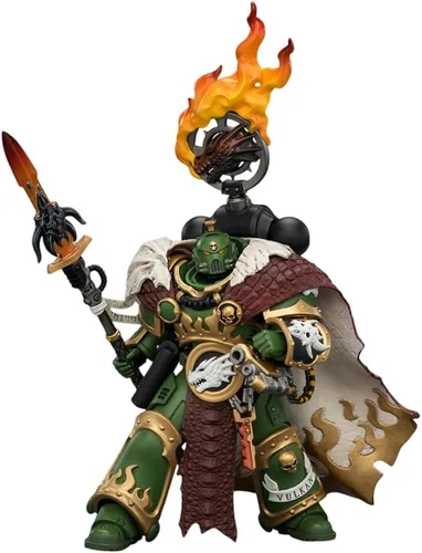 Vista 12 de JOYTOY Warhammer 40K 1/18 Figura de acción Salamanders Terminator 1 con espada de poder y bolter de tormenta modelo de 5.6 pulgadas, regalo