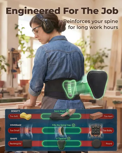 Vista 3 de Sparthos - Cinturón de soporte para la espalda – Alivio inmediato del dolor de espalda, ciática, hernia de disco – Soporte transpirable