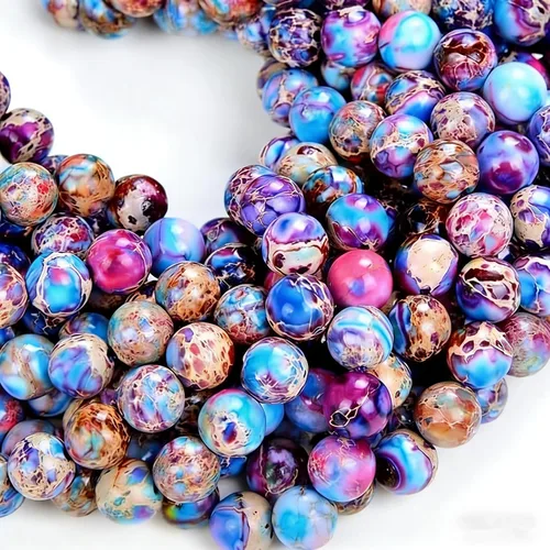 Vista 34 de Zenkeeper 116 piezas cuentas de piedra de sangre africana para hacer joyería 6 MM cuentas sueltas de piedras preciosas de sangre africana