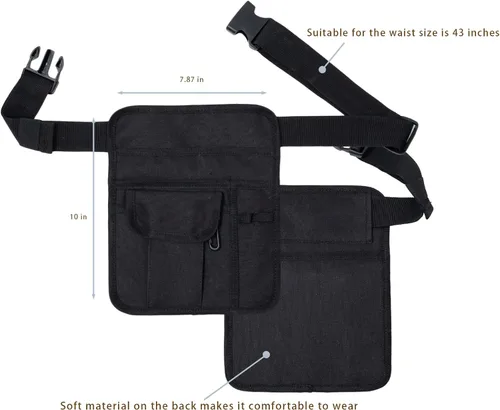 Vista 3 de BVMAG Bolsa de servidor con cintura para restaurante con hebilla de cinturón ajustable para camarera pequeña