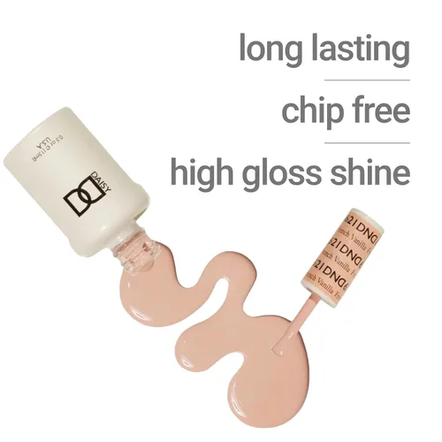 Vista 3 de DND - Juego de esmaltes de gel, colección beige nude, esmalte de gel UV/LED y esmalte de uñas secado al aire, dúo de esmalte a juego sin astillas