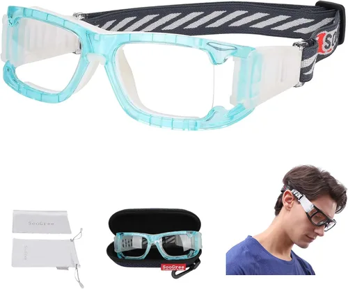 Vista 9 de SooGree Gafas deportivas, baloncesto, fútbol, raqueta, para hombres y mujeres, protección de seguridad reemplazable