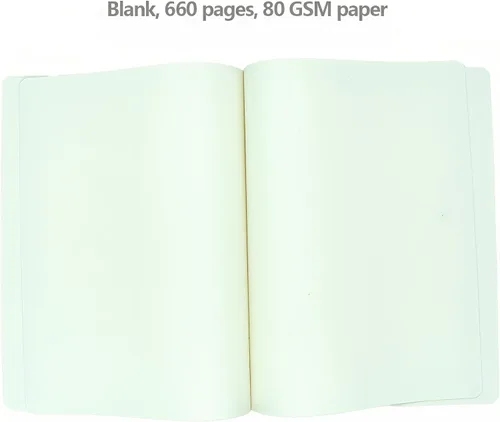 Vista 3 de jooact Thick Sketchbook 660 Pages Notebook Soft Faux Leather Cover Journal 80GSM Paper Notepad Drawing Book Memo Writing Sketch Pad Diary Notebook