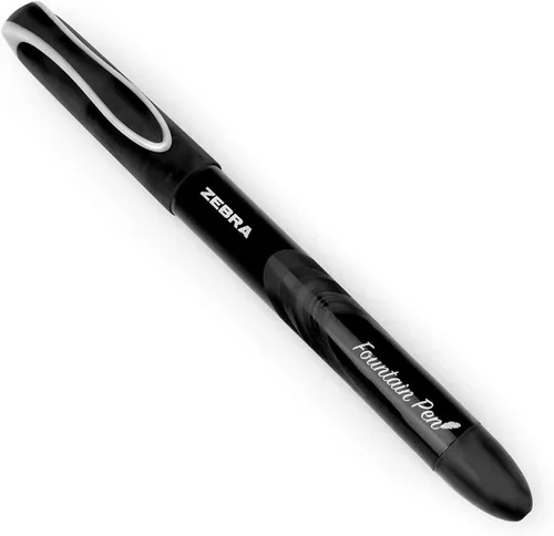 Vista 2 de ZEBRA Fuente - Pluma estilográfica desechable, tinta negra, paquete de 3