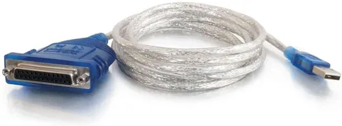 Vista 2 de C2G Legrand - Cable USB a DB25, cable de conversión de 6 pies, cable USB a paralelo de impresora, adaptador de impresora, adaptador de impresora