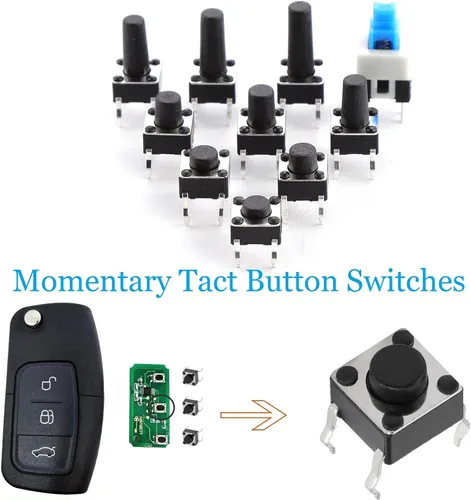 Vista 5 de Pulsador táctil micro interruptor momentáneo equipo surtido táctil de 10 valores 180 unidades OCR TM