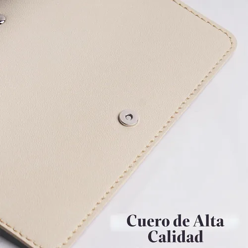 Vista 5 de lizimandu Libro Tarjetero para Tarjetas de Visita, Estuche Libro de Tarjetas de Visita de Cuero PU, Carpeta Organizadora para Tarjetas de 1-beige