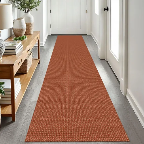 Vista 104 de EARTHALL Alfombra tejida de 2 x 3 pies, lavable para entrada, alfombra trenzada antideslizante, alfombra para puerta interior y exterior, alfombra
