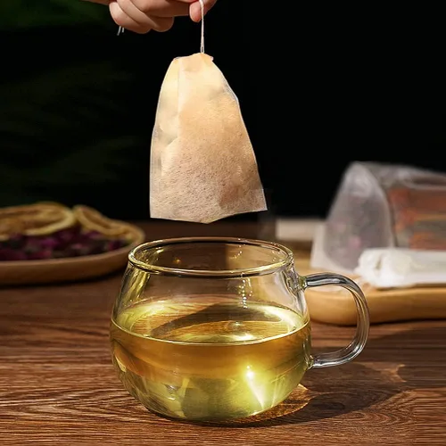Vista 2 de 200 bolsas de té de hojas sueltas, bolsas de filtro de té desechables con cordón Bolsas de té sin blanquear para té y café sueltos