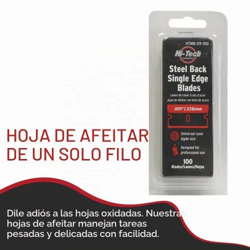 Vista 2 de Hoja de afeitar de un solo filo, acero inoxidable, disponible en paquetes a granel (100)