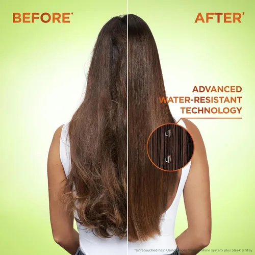 Vista 2 de Garnier Fructis Sleek & Shine Champú, cabello encrespado, seco, inmanejable, 22 onzas líquidas (el embalaje puede variar)