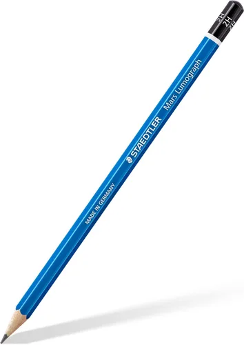 Vista 2 de STAEDTLER Mars Lumograph 2H - Lápiz de dibujo artístico de grafito, 6 lápices para bocetos y sombreados, lápices de dibujo de madera prémium