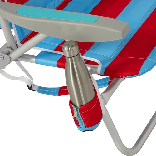 Vista 9 de Rio Beach - Paquete de 2 sillas de playa con almohada, brazos y bolsa de almacenamiento, silla de camping portátil ligera para exteriores con Azul