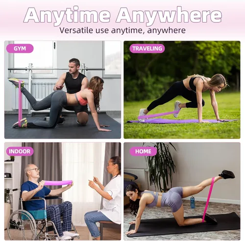 Vista 6 de Bandas de ejercicio de resistencia, bandas de resistencia para fitness en casa, estiramiento, entrenamiento de fuerza, terapia física, bandas
