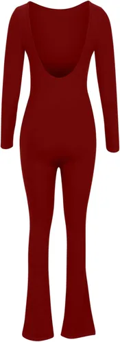 Vista 5 de Monos lisos para mujer, monos largos con cintura ajustada, mallas básicas para vacaciones, mameluco elástico