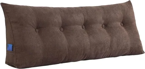 Vista 10 de Almohadas de cuña para sentarse en la cama, almohadas de lectura, almohada triangular con funda de almohada extraíble, cojín de respaldo para sofá