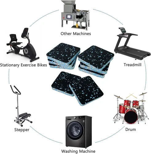 Vista 5 de Luwint Almohadillas para cinta de correr, acolchado de espuma de goma, aislamiento de sonido, antivibración, absorción de golpes, láminas
