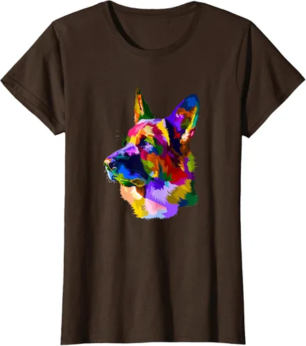 Vista 20 de Camiseta para dueño de perro de pastor alemán, Negro